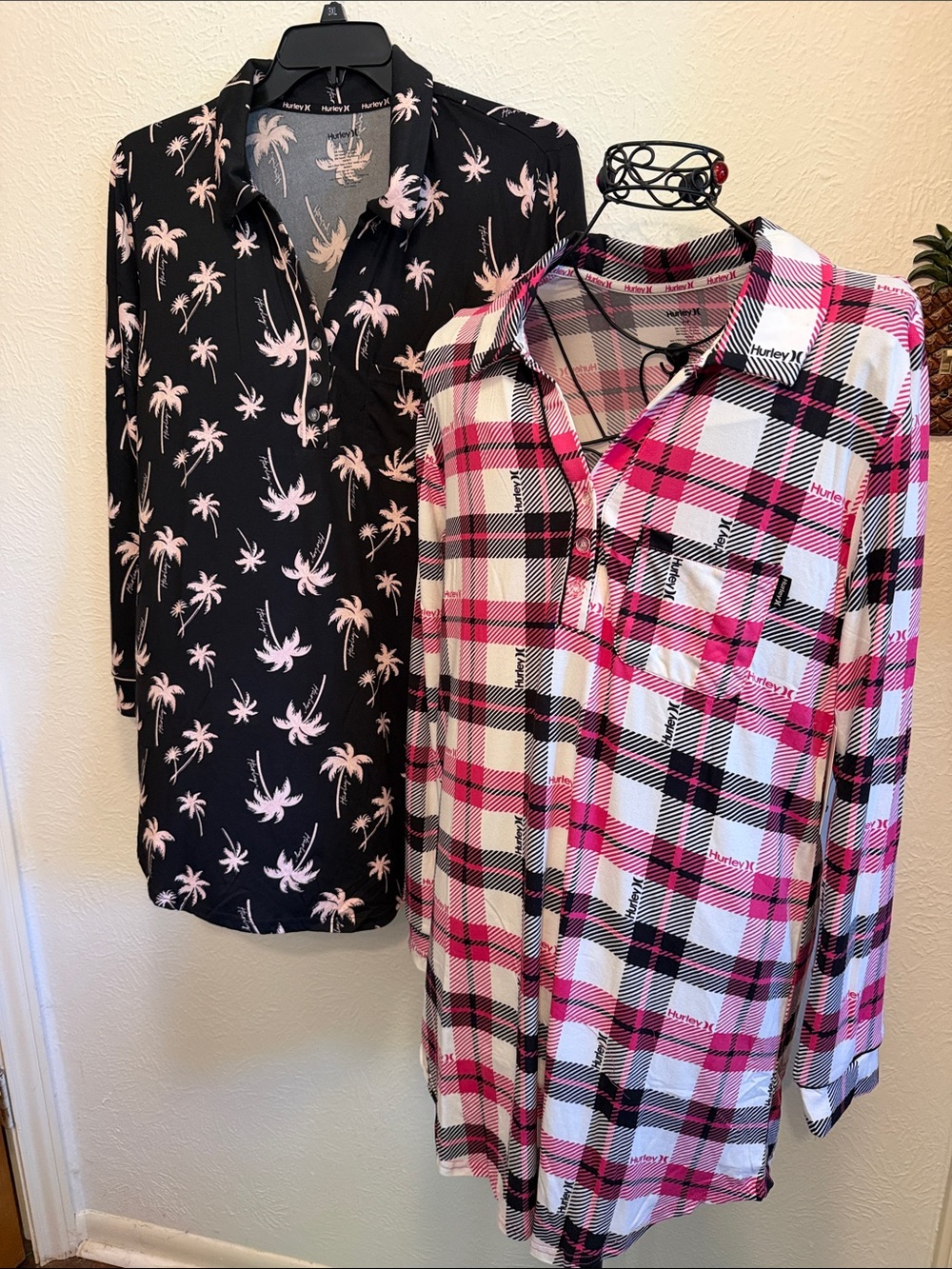 💖💖💖BOGOHO💖💖💖Hurley L/S Sleep Shirts-Large